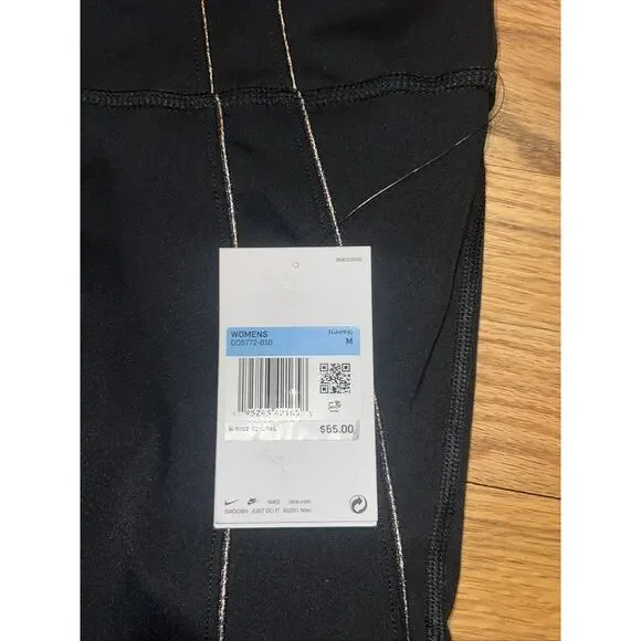 NIKE Women's YOGA Dri-FIT Yoga High-Waist 7/8 Metallic Trim Leggings NWT MEDIUM - Picture 4 of 8